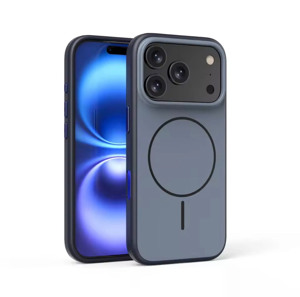 Matte Magnetic Shockproof Case for iPhone – MagSafe Compatible 